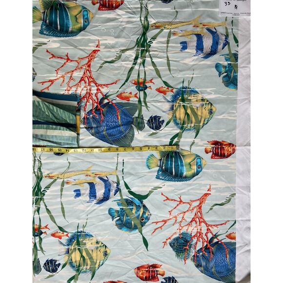 Pierre Frey "Maldives" fabric vintage swatch 27” c 36” - Picture 2 of 5